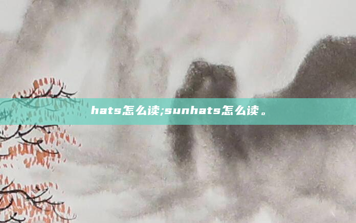 hats怎么读;sunhats怎么读。