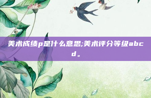 美术成绩p是什么意思;美术评分等级abcd。