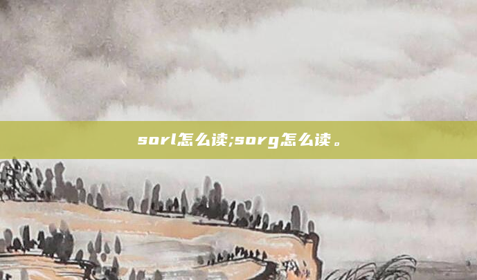 sorl怎么读;sorg怎么读。