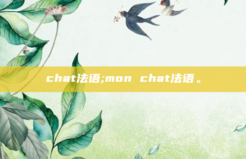 chat法语;mon chat法语。