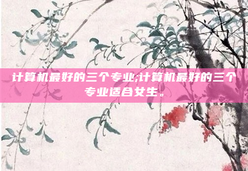 计算机最好的三个专业;计算机最好的三个专业适合女生。