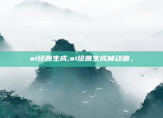 ai绘画生成;ai绘画生成帧动画。