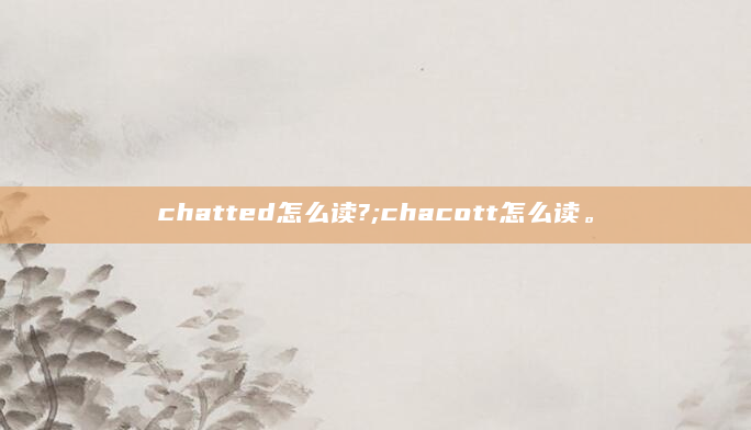 chatted怎么读?;chacott怎么读。