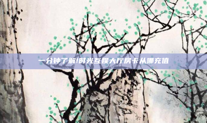 一分钟了解!时光互娱大厅房卡从哪充值