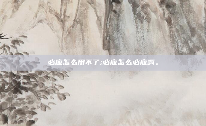 必应怎么用不了;必应怎么必应啊。