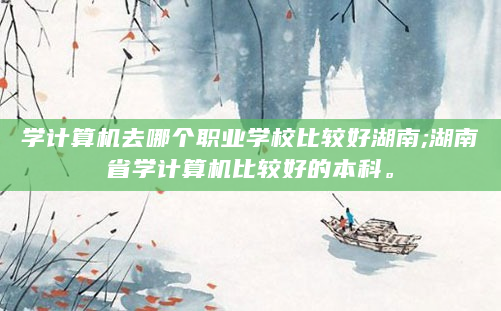 学计算机去哪个职业学校比较好湖南;湖南省学计算机比较好的本科。