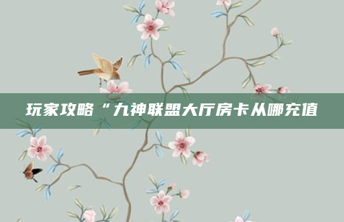 玩家攻略“九神联盟大厅房卡从哪充值
