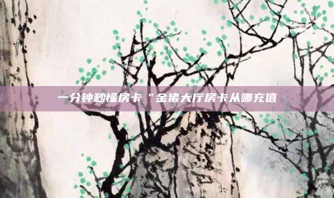 一分钟秒懂房卡“金猪大厅房卡从哪充值