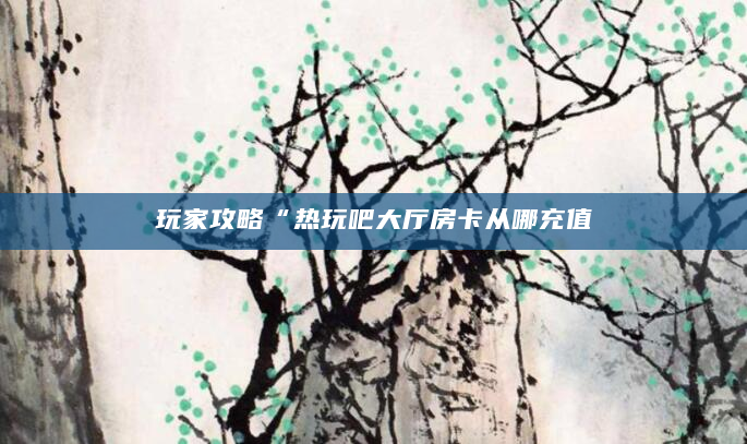 玩家攻略“热玩吧大厅房卡从哪充值