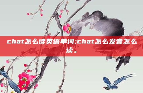 chat怎么读英语单词;chat怎么发音怎么读。