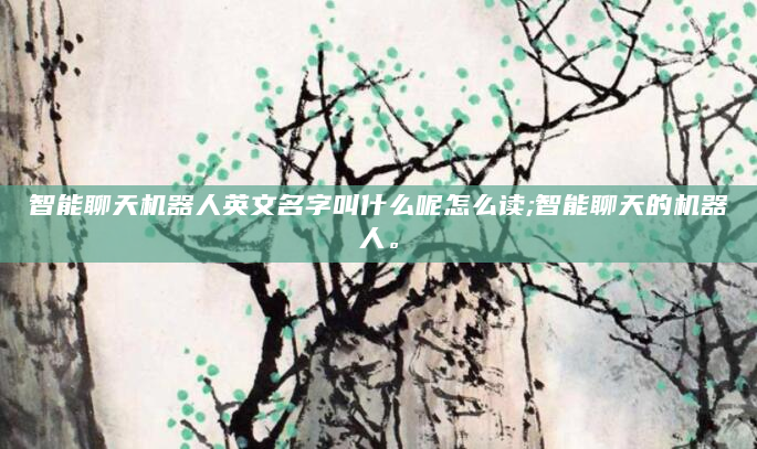 智能聊天机器人英文名字叫什么呢怎么读;智能聊天的机器人。