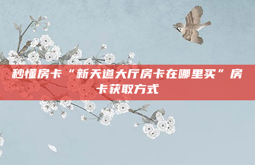 秒懂房卡“新天道大厅房卡在哪里买”房卡获取方式