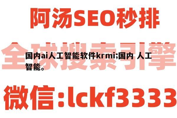 国内ai人工智能软件krmi;国内 人工智能。