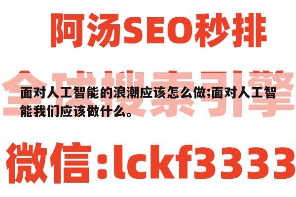 面对人工智能的浪潮应该怎么做;面对人工智能我们应该做什么。
