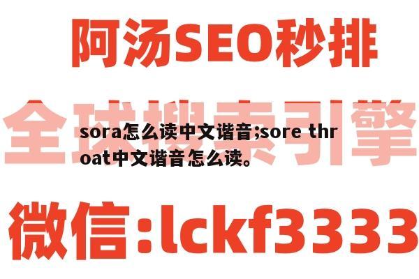 sora怎么读中文谐音;sore throat中文谐音怎么读。